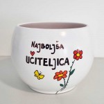 Lonec Bali z ročno poslikavo Najboljša učiteljica